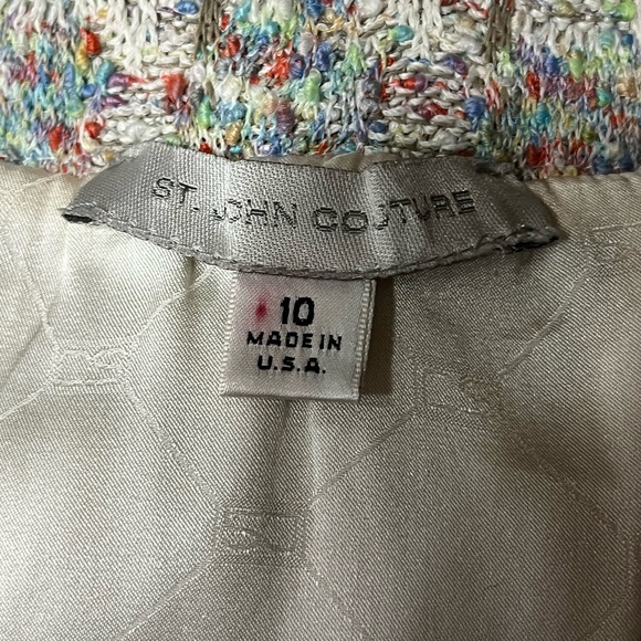 NWT Vintage St John Couture Tweed Floral Bead Skirt Size 10 Neiman Marcus - Picture 9 of 12